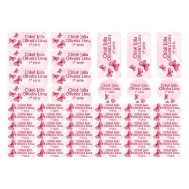 Imagem de 50 Etiquetas Escolares Personalizadas Vinil Borboleta - Tectoner, BORB