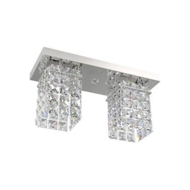 Imagem de Plafon De Cristal  Retangular 30Cm Mesa Balcão - Arevo Iluminação