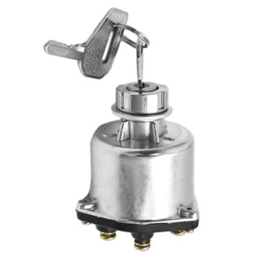 Imagem de SYOWADA Interruptor de chave de ignição com 2 chaves de substituição para Lucas Isuzu 9-82710045-0 para máquinas agrícolas, trator de empilhadeira, maquinaria de construção, interruptor de ignição