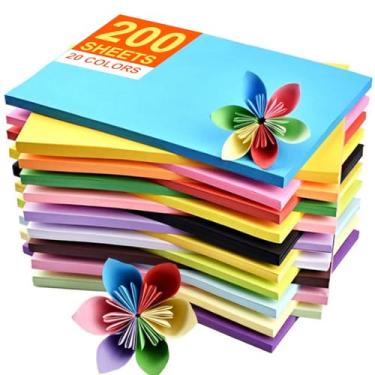 Imagem de YOUNGWELL 200 Folhas de Papel Colorido de 20 Cores, Papel de Cópia Colorido A4, Papel Artesanal para Impressora, Papel de Cópia Colorido Multiuso, Papel de Construção, Papel Origami para Artesanato In