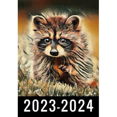 Imagem de 2-Year 2023-2024 Pocket Planner Raccoon: Monthly Calendar & Agenda Organizer, Monthly Appointment Book, Jan 2023 Dec 2024 Personal Time Management, ... your next 2 years, Gifts For Raccoon lovers.