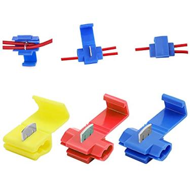 Imagem de PRECIHW Conectores de Fio de Emenda Rápida de 150 Unidades, Conector Elétrico de Pressão Sem Solda, Azul, Conector de Emenda de Fio, Conectores de Crimpagem de Fio Isolados, Junção Terminal 22-10 Awg