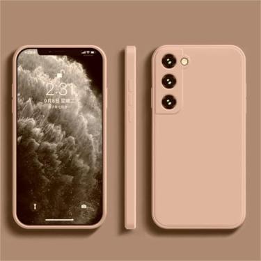 Imagem de Capa de silicone para celular Samsung Galaxy S24 S23 S22 S21 S20 Ultra FE Plus A14 A54 A24 A25 A15 Capa traseira à prova de choque, rosa, para Galaxy A35 5G