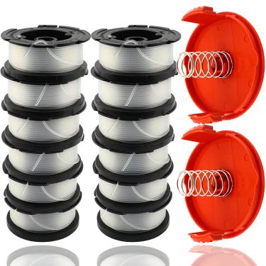 Imagem de FYSHIQING Carretel de substituição de aparador AF100 de 9 m 0,2 cm para aparador de cordas Black and Decker AF-100-BKP AF-100-3ZP, compatível com aparador de cordas GH600 GH610 GH900 (12 carretel + 2
