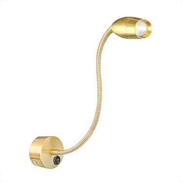 Imagem de Arandela Parede Cabeceira Led Direcionável Dourada 3W Bet73