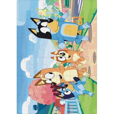 Imagem de Quebra-Cabeça Jogo Infantil Bluey 16 Peças MDF 18x26 - Brothers Mineir
