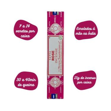 Imagem de Incenso de Massala Satya - Rose