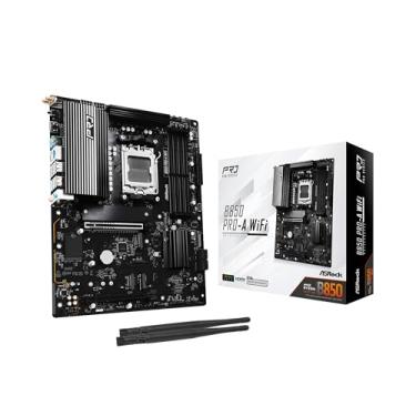Imagem de ASRock AMD B850 Pro A WiFi 6E Socket AM5 Ryzen 9000, 8000 e 7000 Series DDR5 até 8000+ (OC) MHz 256GB ATX Placa-mãe M.2 SATA3 6.0 Gb/s PCIe 5.0 BIOS Flashback Realtek 2.5G LAN
