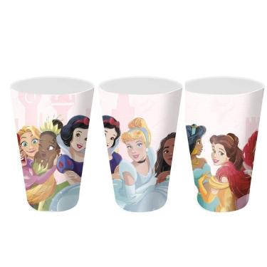 Imagem de Kit 3 Copos Festa Infantil Melamina Rosa Princesas Disney 300ml - Tuut