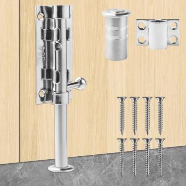 Imagem de Travas de portão de aço inoxidável 304 resistentes, para cercas de madeira, travas de portas de metal, travas de cadeado, parafusos de barril de segurança, porta de quintal, parafuso deslizante de