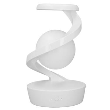 Imagem de Lâmpada de Cabeceira Em Espiral Moderna, Lâmpada LED Recarregável Com Reconhecimento de Ondas, Inovador para o Escritório e o Quarto (Branco)