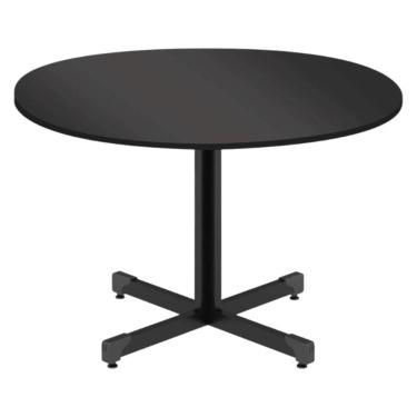 Imagem de Mesa Redonda Para 4 Lugares Centro Madeira Reunião - Preto Onix Preto Onix