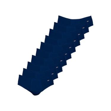 Imagem de Kit com 10 Cuecas Slip Zorba com Abertura 172, Azul marinho, G