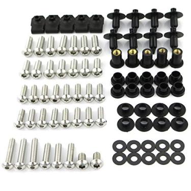 Imagem de Xitomer Conjunto completo de parafusos de carenagem de aço inoxidável, para HONDA CBR600RR 2007 2008 2009 2010 2011 2012 2013 2014 2015 2016, arruelas de kits de montagem/porcas/fixações/ilhos/ilhós, parafusos de corpo