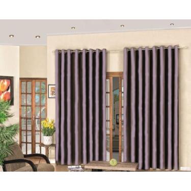 Imagem de Cortina Blackout Porta Grande Vidro Janela 3x2,50 Tecido Grosso Cetim 