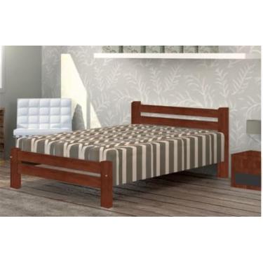 Imagem de Cama Queen Size Piazza de Madeira Maciça Tauari - Cor Castanho