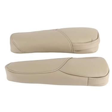 Imagem de Capa do punho do apoio de braço do assento, capa de apoio de braço para carro, capas de assento com apoio de braço para proteção eficaz contra desgaste e arranhões (Bege)