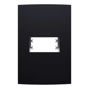 Imagem de Placa 4X2 com Suporte Para 1 Módulo Preto Ébano Inova Pro Class Alumbra