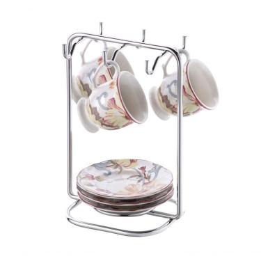 Imagem de Suporte Xícaras Pires De Café Cromado Future 1124