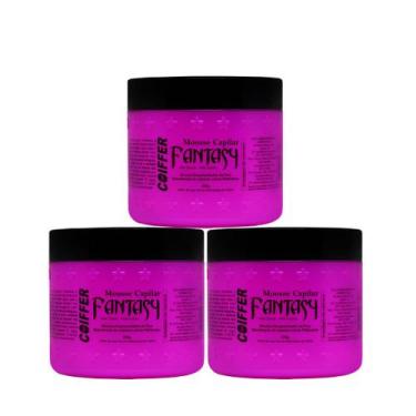 Imagem de 3 Mousse capilar Fantasy Coiffer 350G Desamarelador 3 unid.