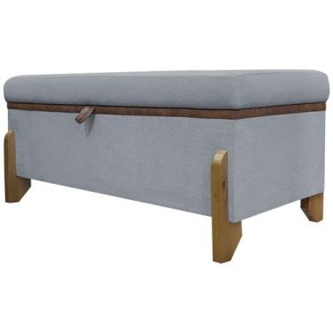 Imagem de Recamier Puff Baú Sapateira Organizador Para Briquedos Cobertor Cama Q