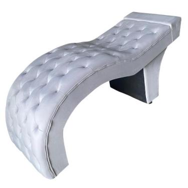 Imagem de Maca Estética Estofada M1 80cm - In9 Decor, Veludo Cinza Claro - In9 D