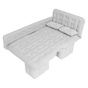 Imagem de Colchão de ar inflável para carro, assento traseiro, SUV, colchão de ar, cama de viagem com kit de bomba de ar, colchão portátil para carro, cama de inflação rápida, para carro universal, SUV