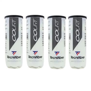 Imagem de Kit Bola Tenis c 12 Unidades Tecnifibre Court Performance