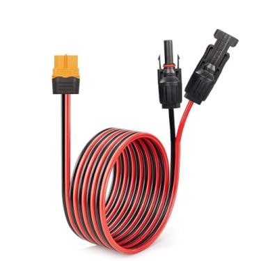 Imagem de Cabo de extensão de carga solar para XT60 10AWG 3 m, conector solar para XT60 cabo adaptador para painel solar para bateria RV estação de energia portátil gerador solar (10FT 10AWG)