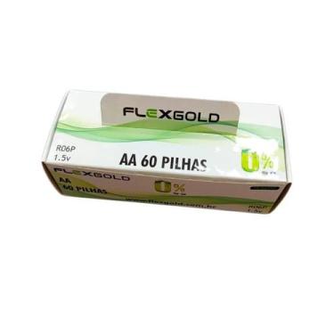 Imagem de Caixa De Pilhas Aa Zinco 60 Unidades Flex Fx- Aaz60