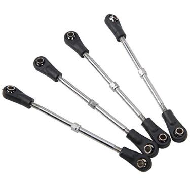 Imagem de Zaweliyo 4pcs Kit de Haste de Direção Ajustável para 1/10 Caminhões RC - 83-92mm de Metal/plástico de Hastes de Direção Com Parafusos M3