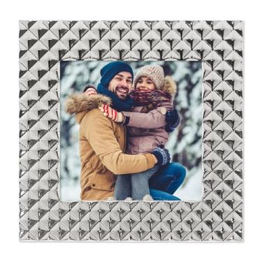 Imagem de Lawrence Frames Moldura de metal prata 10 x 10 cm - padrão de diamante