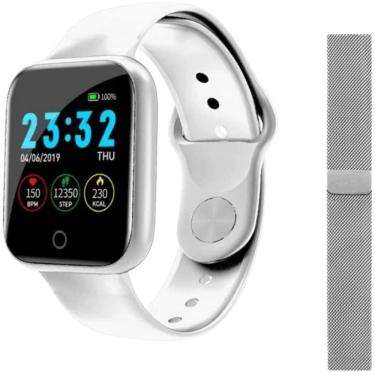 Imagem de Relógio Smartwhatch P70 Pro Bluetooth Pulseira Metal - Prata