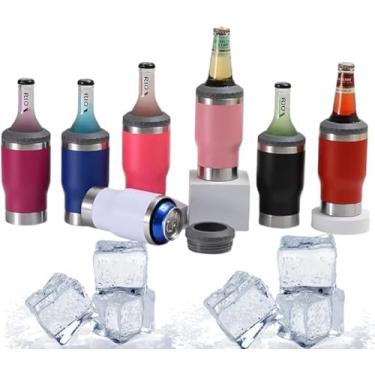 Imagem de Copo Térmico 3 em 1 Porta Lata e Garrafa Long Neck com Abridor Integrado – Aço Inox com Tampa Vedada, 420ml – Mantém Bebidas Geladas por Até 4h – (Verde Escuro)