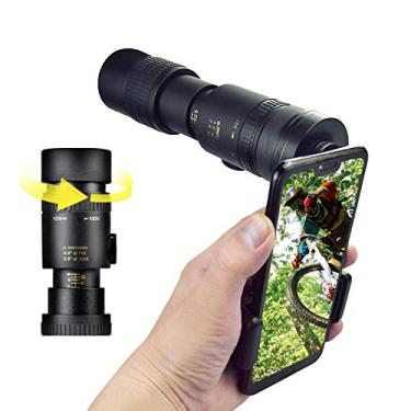 Imagem de Telescópio Monocular para Smartphone, 4K 10-300x40 mm com Lente BAK4 Prisma para Praia