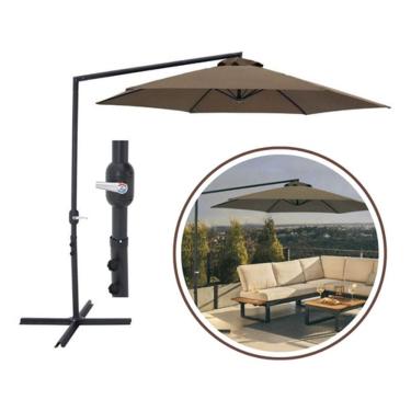 Imagem de Ombrelone Guarda Sol Lateral Sombreiro Veneza 3mts Giratorio