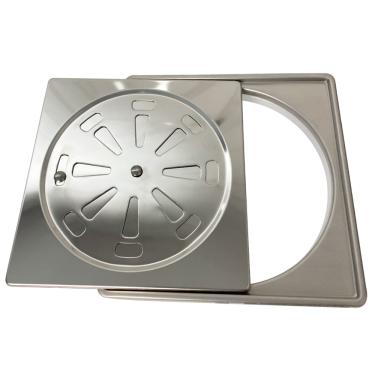 Imagem de KIT PORTA GRELHA + RALO ABRE FECHA 15x15 INOX 304 CAIXILHO