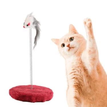 Imagem de Brinquedo Gato Mola Maluca Chocalho Brinquedo Gatos - Tatu De Boa