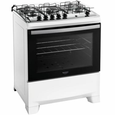 Imagem de Fogão Dako Supreme 5 bocas com acendimento automático mesa de inox bivolt Branco
