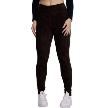 Imagem de Calça Legging Cotelê Veludo Serra e Mar Modas Grossa Cós Alto Inverno Cintura Alta Moda Casual-Feminino
