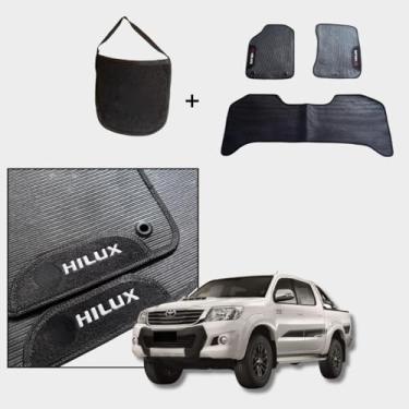 Imagem de Jogo Tapete Automotivo Personalizado Borracha (HILLUX 2008 2009 2010 2011 2012 2013 2014 2015)