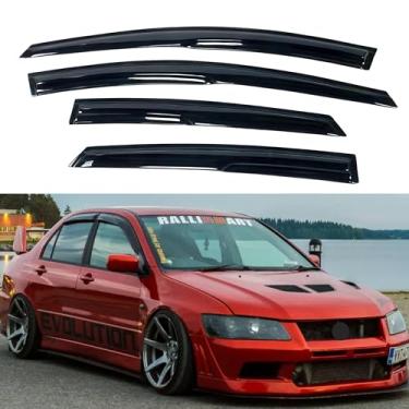 Imagem de Viseira de janela IG para Mitsubishi Lancer 1997-2002, protetor de chuva, extradurável, sol, vento, ventilação, defletor de janela, estilo Mugen, 1997 1998 1999 2000 2001 2002