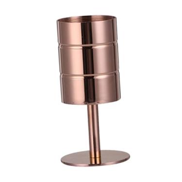 Imagem de Fancyes Palitos de com suporte, espetos de aperitivo, garfos de frutas, laváveis, reutilizáveis, palhetas de metal para bebidas, martini, para café, Rosa Ouro