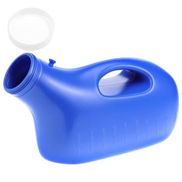 Imagem de QWORK Frascos de mictório para homens, frascos de urina portáteis masculinos, coletor de mictório de 2000 ml com tampa