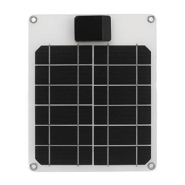 Imagem de Akozon Akozon 5w Kit de Painel Solar de RV Monocristalino de 5w, Gerador de Fonte de Alimentação Solar, Carregador de Bateria Externo para Carro, Barco, Trailer, Trailer (Branco)