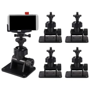 Imagem de Lyreh 4 Peças Suporte parede para Estação Base HTC Vive/Valve Index/Vive Pro, Parafuso com Rosca 1/4" Autocolante Universal Mini Suporte Parede Acessórios para Oculus Rift Sensores