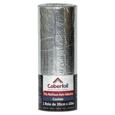 Imagem de Manta Fita Autocolante 30cm x 10mts Asfáltica Cobertura Calhas Tapa Fu