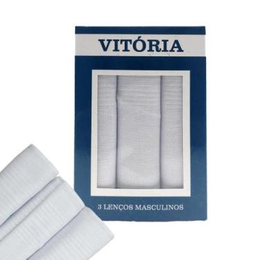 Imagem de Kit 3 Lenço de Bolso Masculino para Terno Vitoria - Vitória, Branco