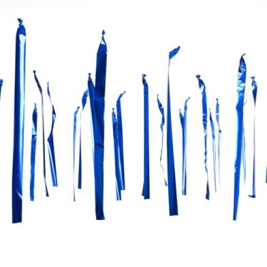 Imagem de Varal de Fitas Metalizadas Decoração de Teto para Festas 100 Metros (Azul Royal)