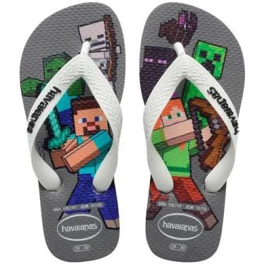 Imagem de Havaianas Kids Minecraft Nova Coleção 2026, Cinza aco, 29-30